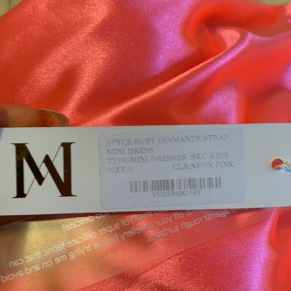 Neon pink mini dress by Meshki. New with tags . - Picture 6 of 6